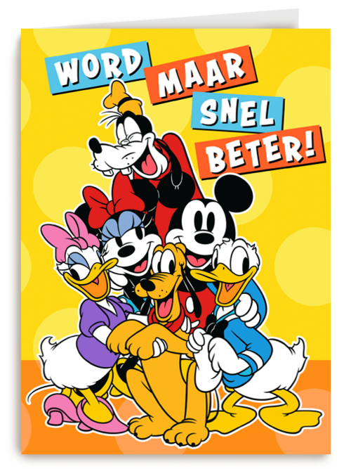 Mickey Mouse beterschapskaart