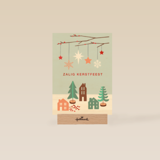 zakelijke kerstkaart met sneeuwlandschap