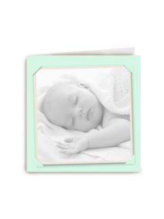 fotokaart baby groene rand