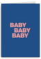 And C Baby Baby Baby kaart blauw