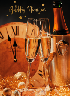 Proost Gelukkig Nieuwjaar Klok