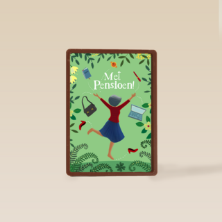 Pensioenkaart vrouw gooit alles in de lucht