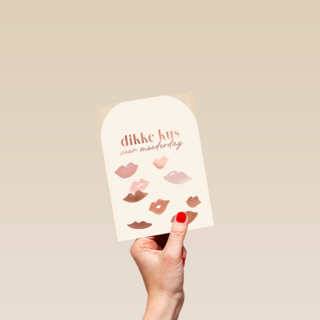 Moederdag Dikke Kus Beige