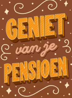 Pensioen kaart geniet van je pensioen