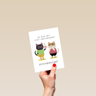 verjaardagskaart met sushi voor een kat