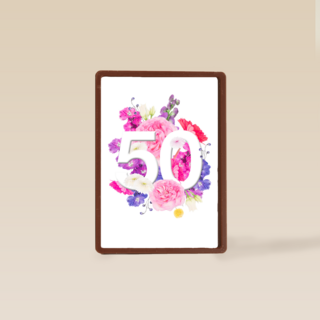 Verjaardagskaart 50 bloemen