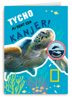 verjaardag kaart schildpad