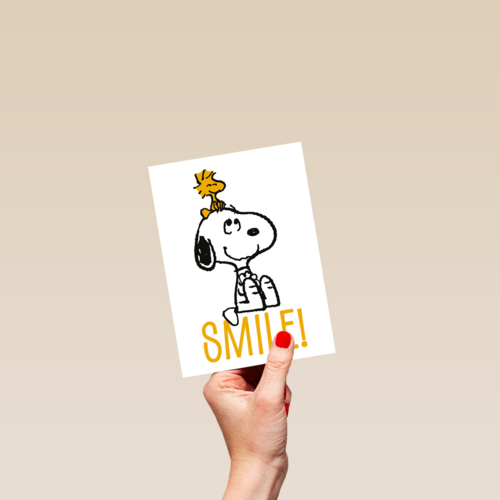 Verjaardagskaart Snoopy smile