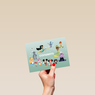 Verjaardagskaart Disney Pixar karakters