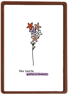 Verjaardagskaart Van Harte Gefeliciteerd Bloemetjes