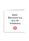 Felicitatie kaart man vrouw dikke felicitatiekus door de brievenbus