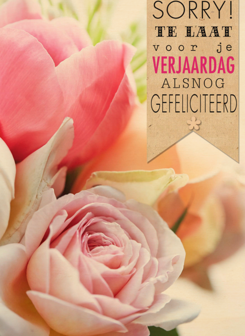 bloemen sorry te laat