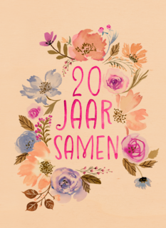 Huwelijksjubileum 20 jaar samen