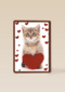 valentijnskaart klassiek poes met hart