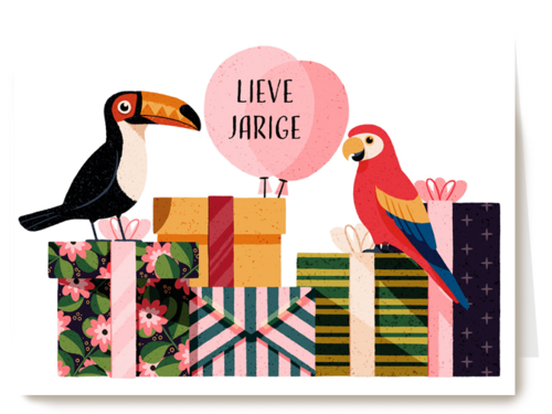 Verjaardagskaart Vrolijk Vogels Folio