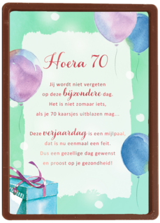 Verjaardagskaart 70 jaar More than words