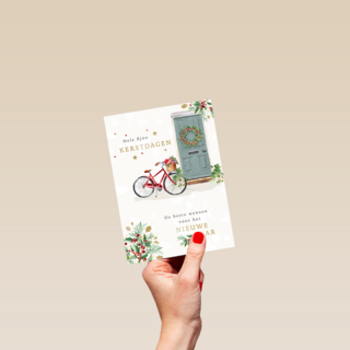 Kerstmis Fiets Met Cadeautjes