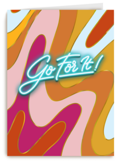 Motivatie kaart swirls en neon