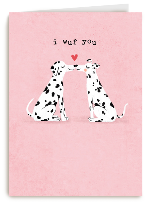 Valentijnskaart Grappig I wuf you
