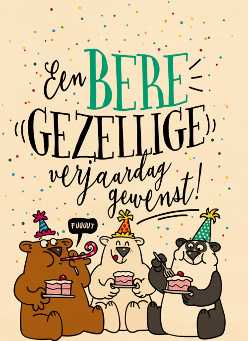 verjaardagskaart een beregezellige verjaardag gewenst