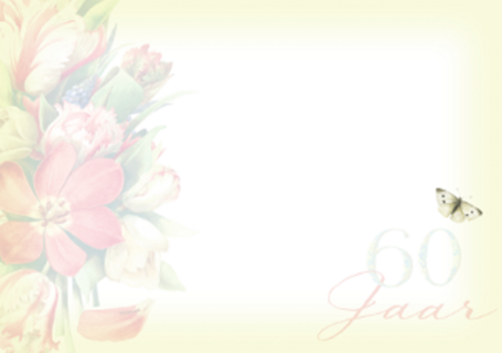 zestig jaar met bloemen