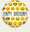 Ballon Happy Birthday Smiley Emoji Multi