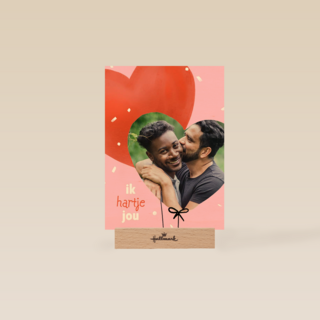 Valentijnskaart foto met hart