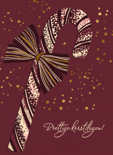Kerstkaart candy cane