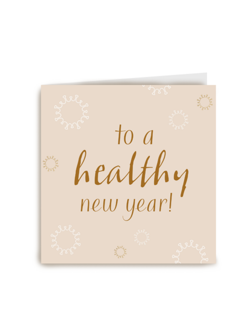 Kerstkaart Hip To a healthy new year