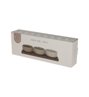 JENS Living Borrelplank met 3 Schaaltjes 