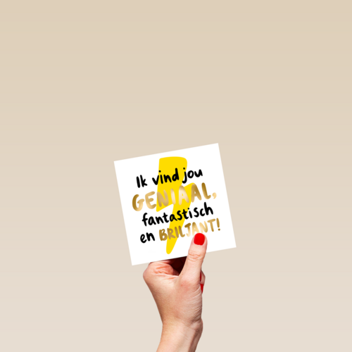 compliment kaart ik vind jou geniaal