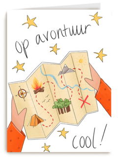 op kamp kaart schatkaart