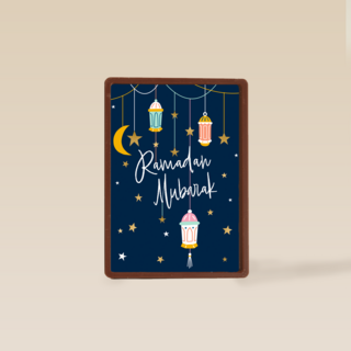 Ramadan Mubarak sterren en lantaarns