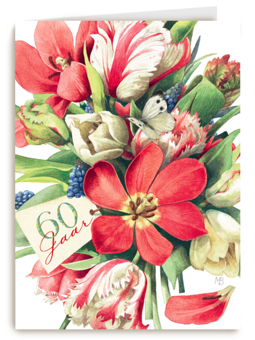 zestig jaar met bloemen