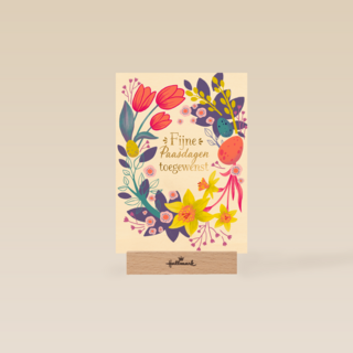 pasen kaart klassiek fijne paasdagen toegewenst