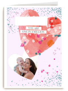 moederdag fotokaart hart you are one in a million