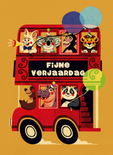 Verjaardag Bus Met Dieren