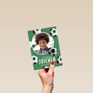 Fotokaart voetbal verjaardag