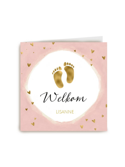 geboorte dochter welkom gouden voetjes