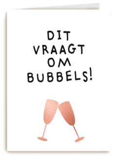 Felicitatie kaart man vrouw dit vraagt om bubbels