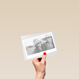 fotokaart blanco simpel grijs liggend