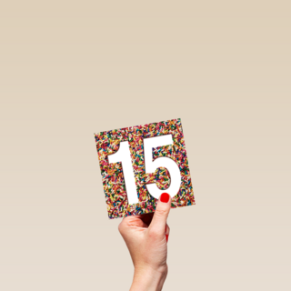 prodo design 15 jaar confetti woohoo