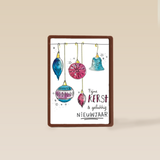 kerstkaart Fijne kerst en gelukkig NIEUWJAAR