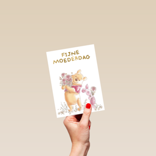 moederdag kaart winnie the pooh fijne moederdag