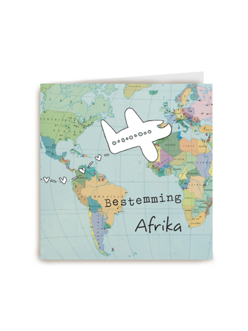 restyle reizen kaart met het woord bestemming