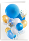 van harte met deze blauwe ballonnen