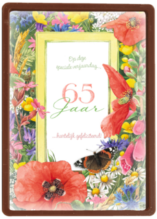 vijfenzestig jaar met bloemen