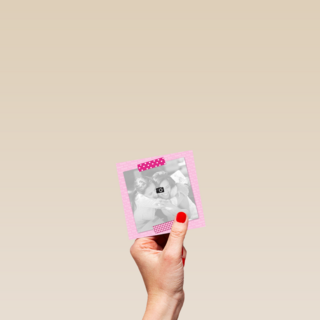 fotokaart roze fotokader