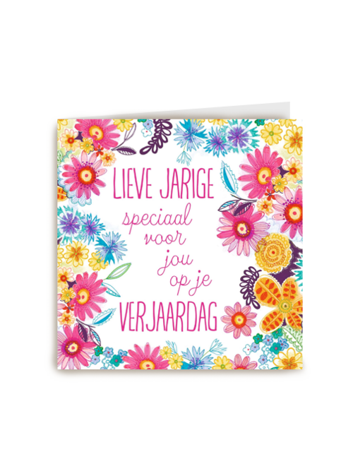 tekst omringd door mooie bloemen