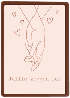 jullie zeggen ja met metallic hartjes